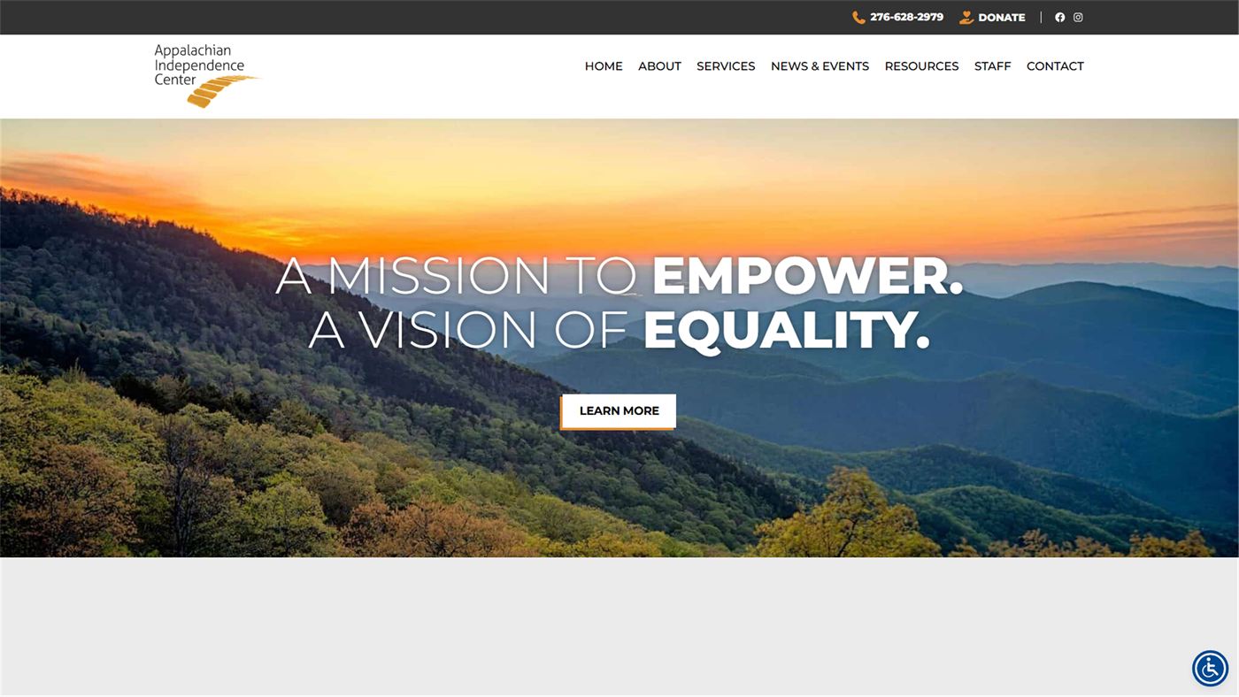 Appalachian Independence Center website screenshot