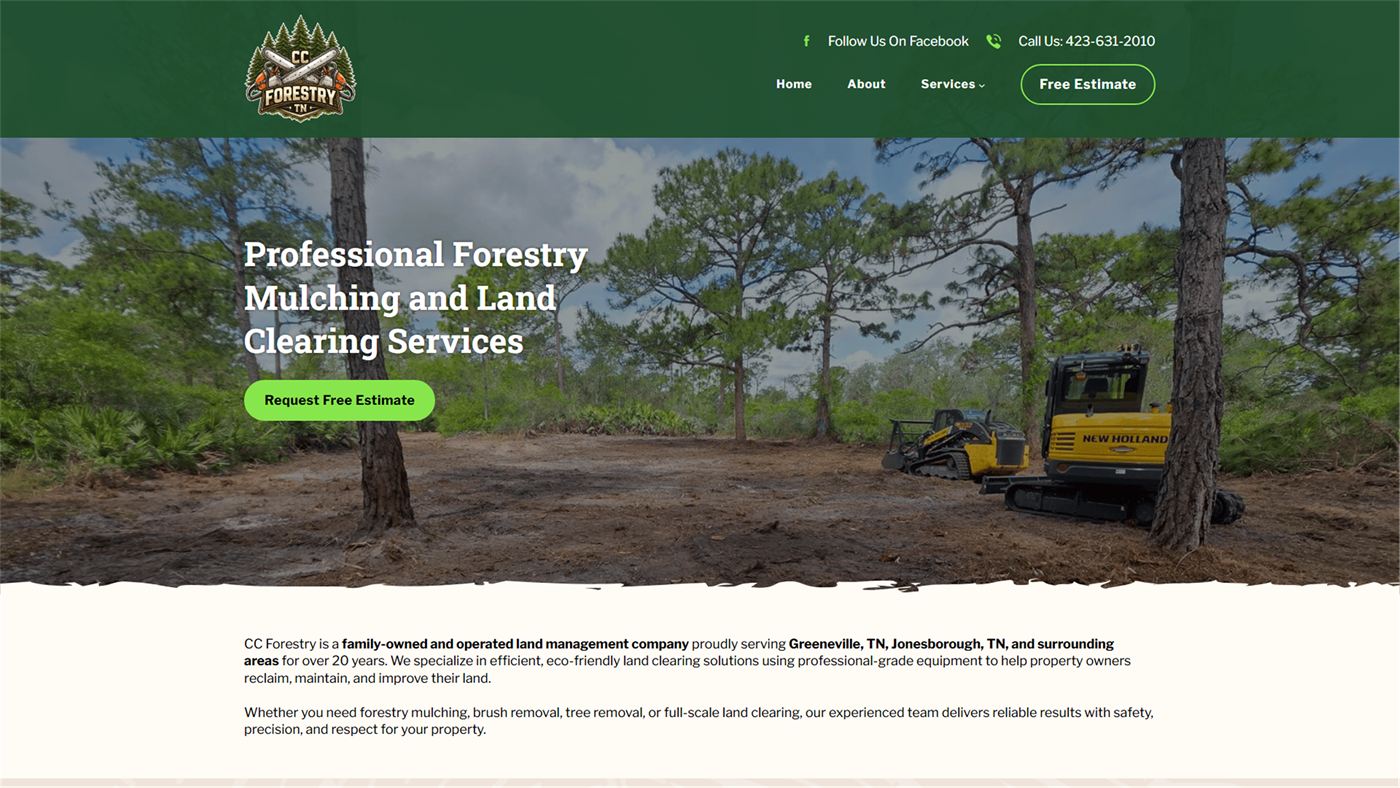 CC Forestry website screenshot